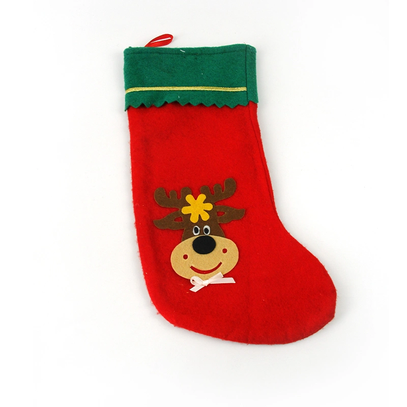 Customized Promotion Embroidery Cheap Christmas Socks Christmas Santa Hanging Decoration Socks