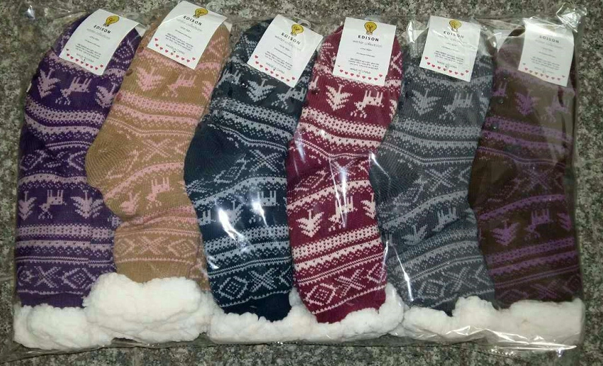 Autumn Winter Socks Christmas Velvet Cute Home Warm Socks